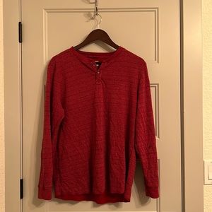 Maroon striped marine layer long sleeve shirt